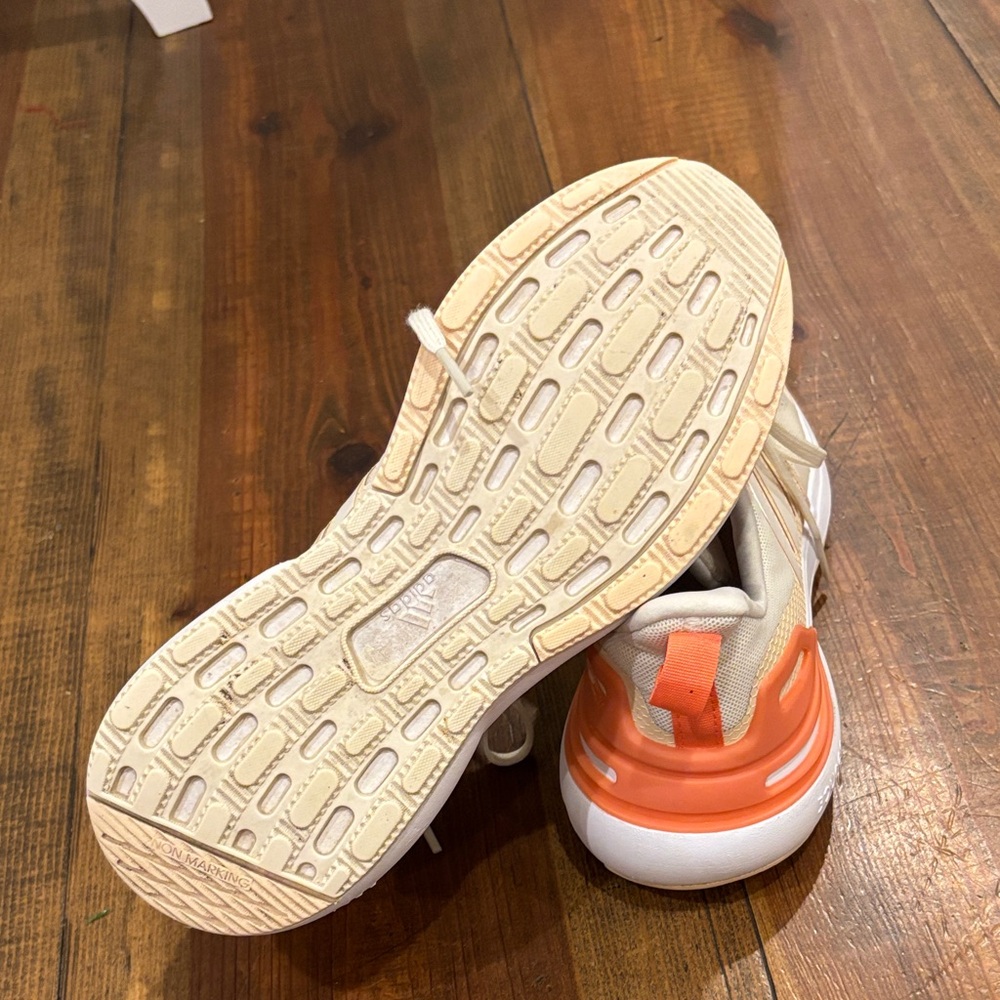 Adidas White and Coral Athletic Shoes - Picture 5 of 5